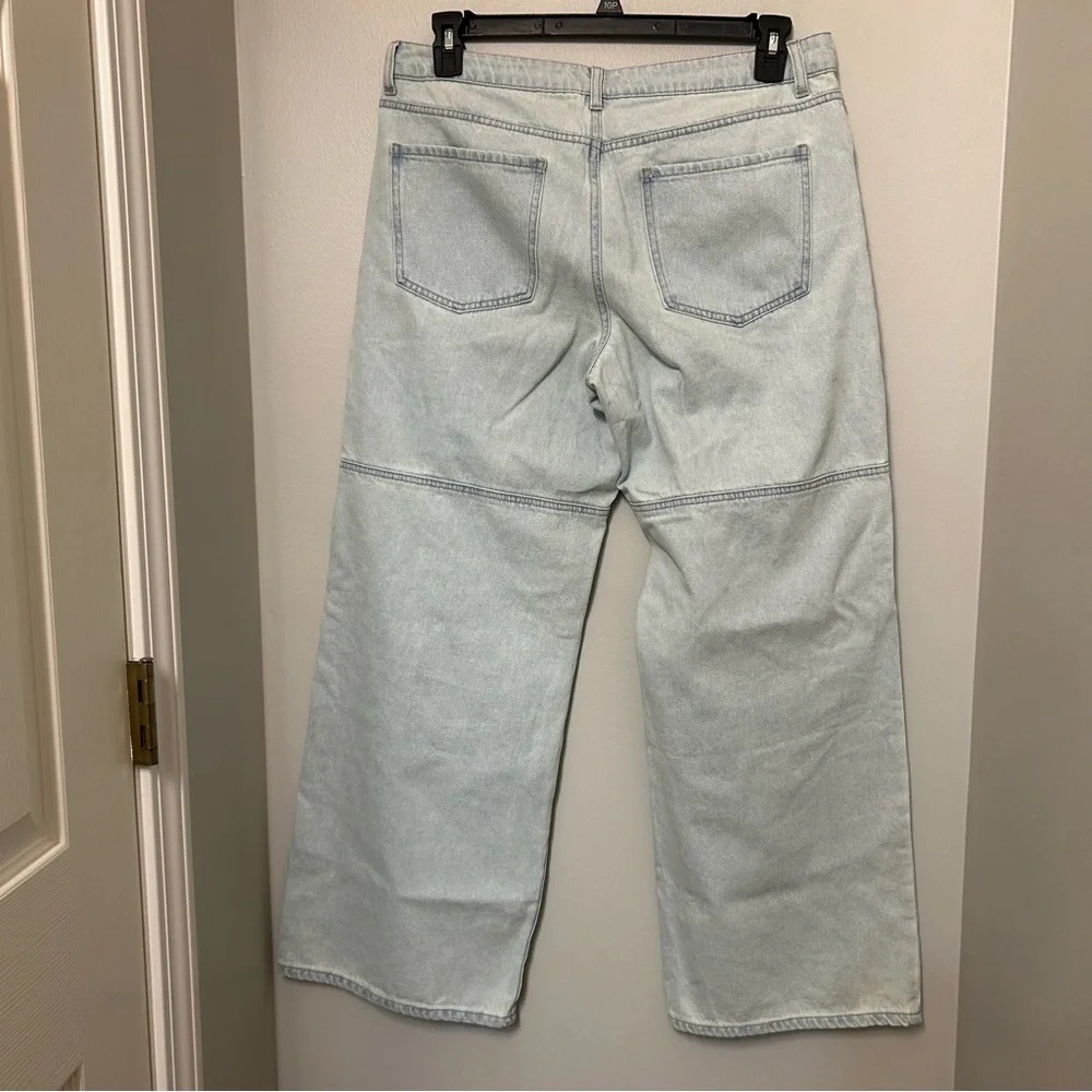 Forever 21 Women 30 Mom Low‎ Rise Light Wash Denim Baggy Buckled Jeans EUC Boho